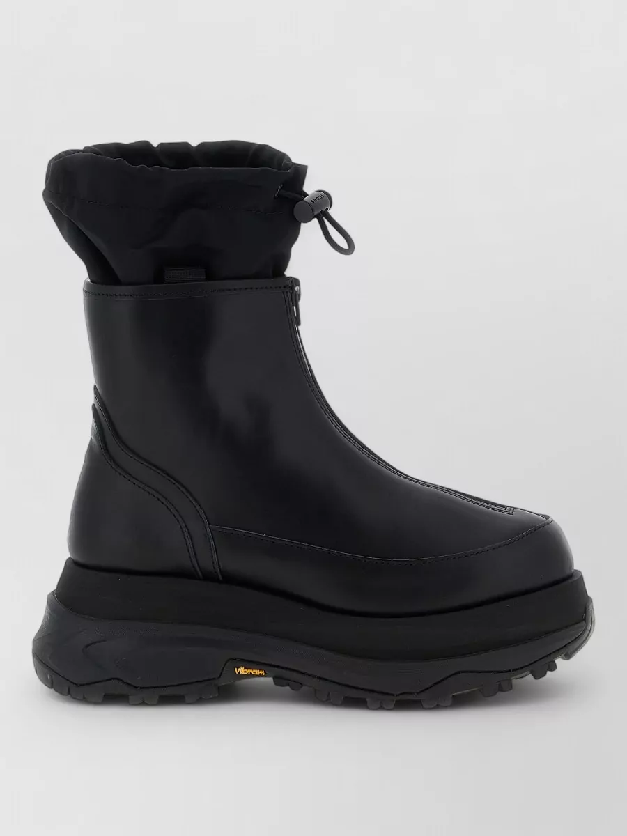 Sacai Nylon Zip Up Platform Ankle Boots