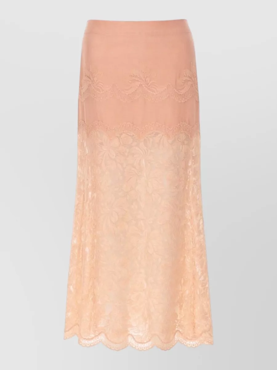 Paco Rabanne Lace midi a-line skirt