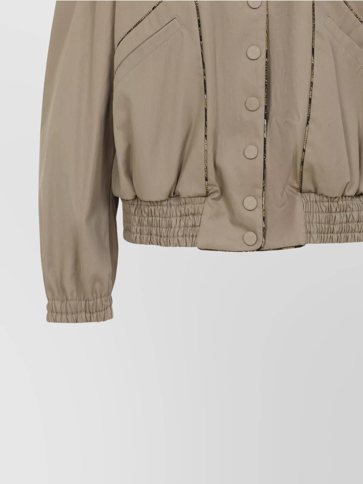 Dries Van Noten Beige Vadon Cotton Bomber Jacket
