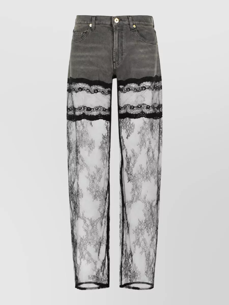 Blumarine lace straight-leg jeans