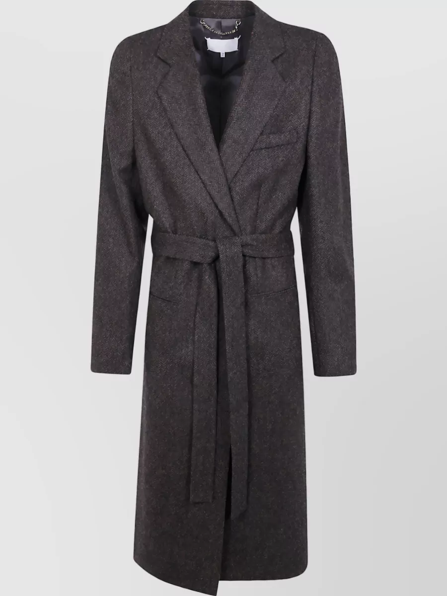 Maison Margiela Wool herringbone wrap coat