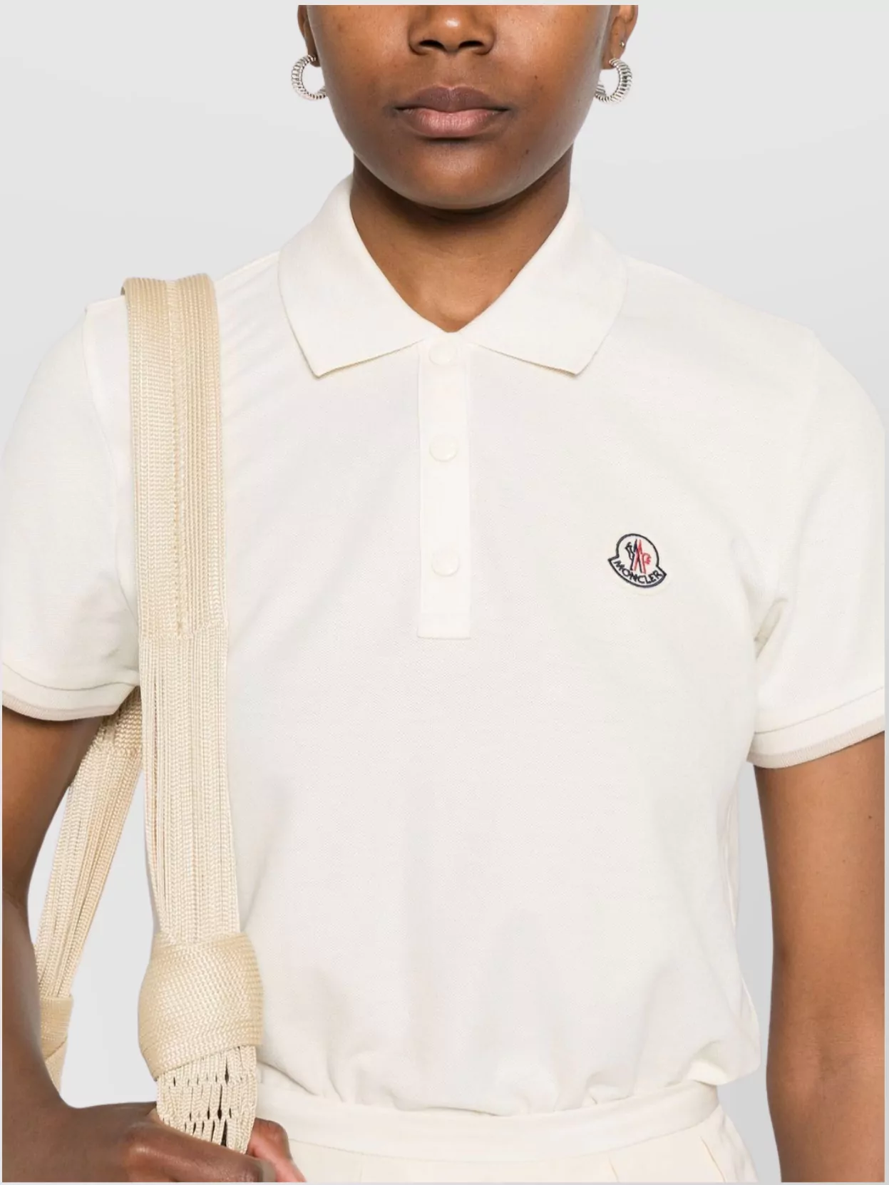 Moncler Collared Shirt With Short Sleeves