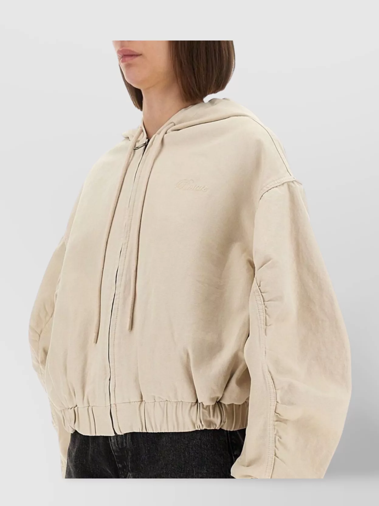 Rotate Birger Christensen Hooded Drawstring Jacket Elasticated Hem