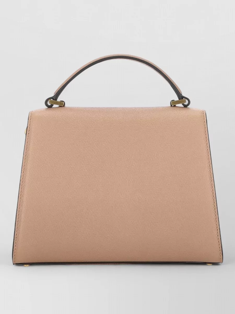 Valentino Leather Top Handle Shoulder Bag