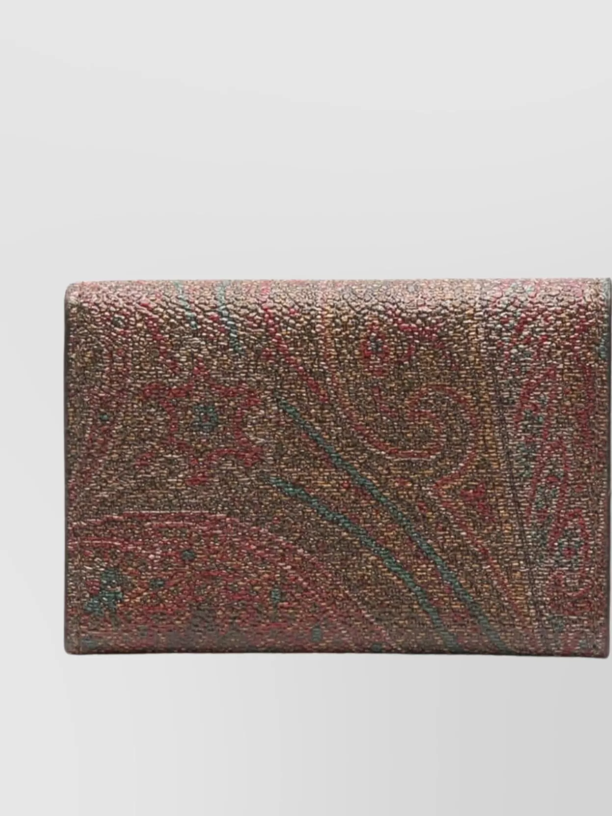 ETRO JACQUARD CANVAS PANELLED FLAP WALLET 
