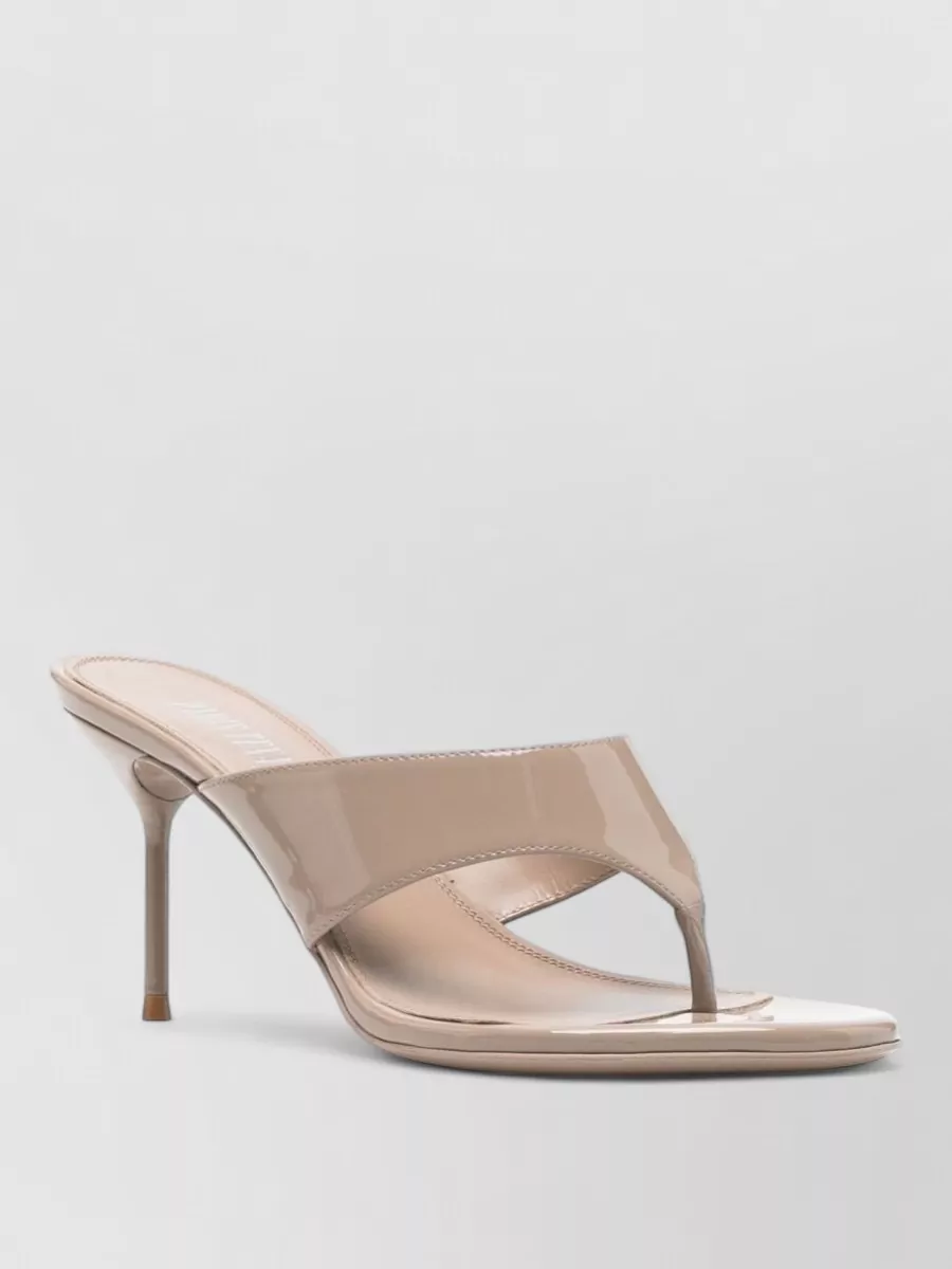 Paris Texas leather thong mules