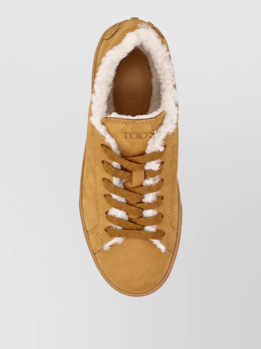 Tod's Leather Low Top Lace-Up Sneakers