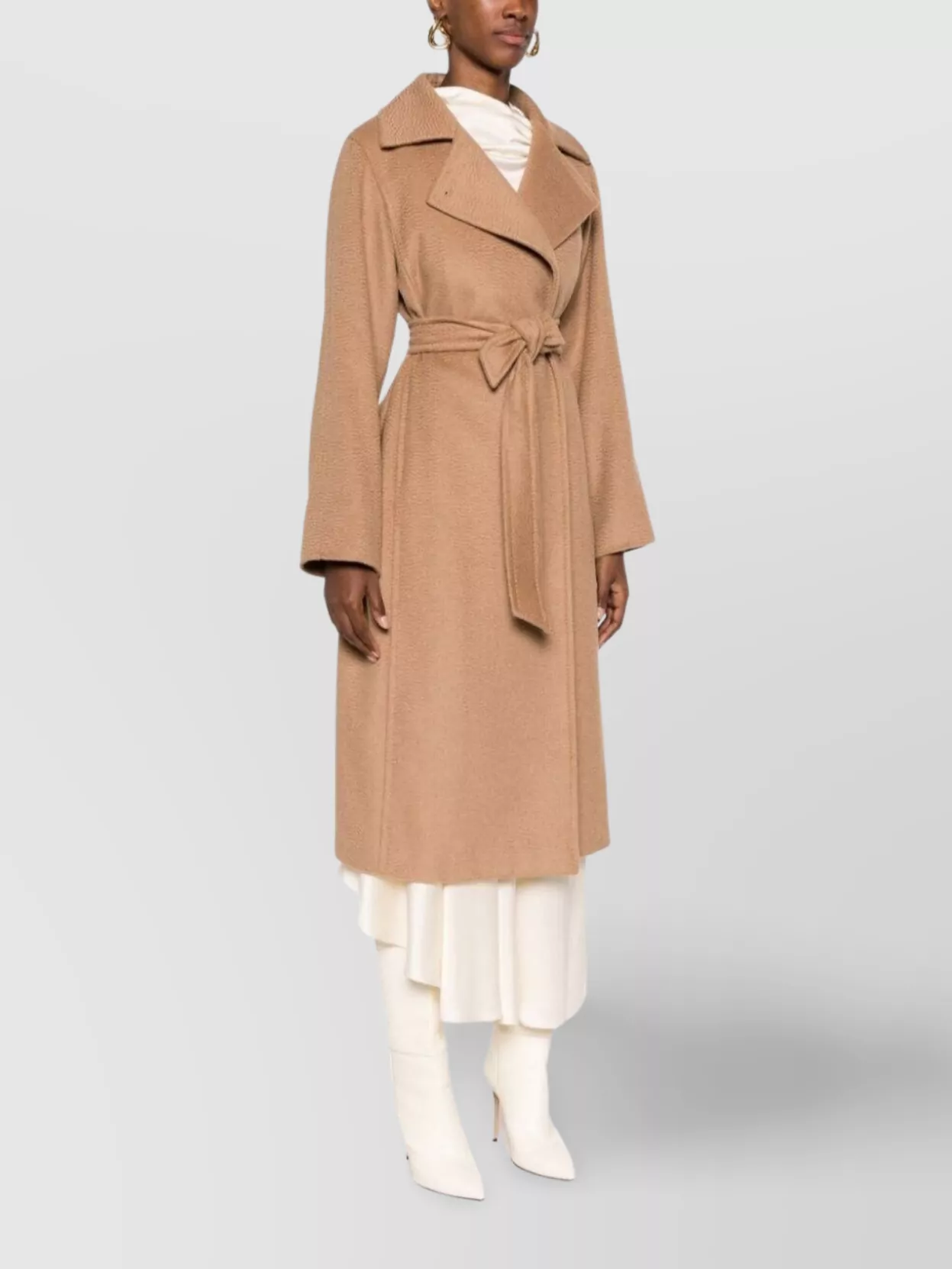 Max Mara Sable Camel Hair Belted Coat