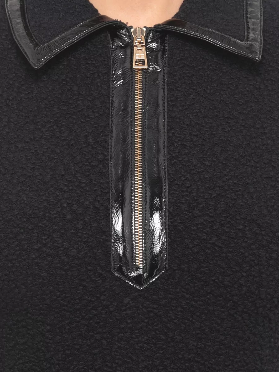 Elisabetta Franchi Bouclé Chemisier Dress Knee Length Belt