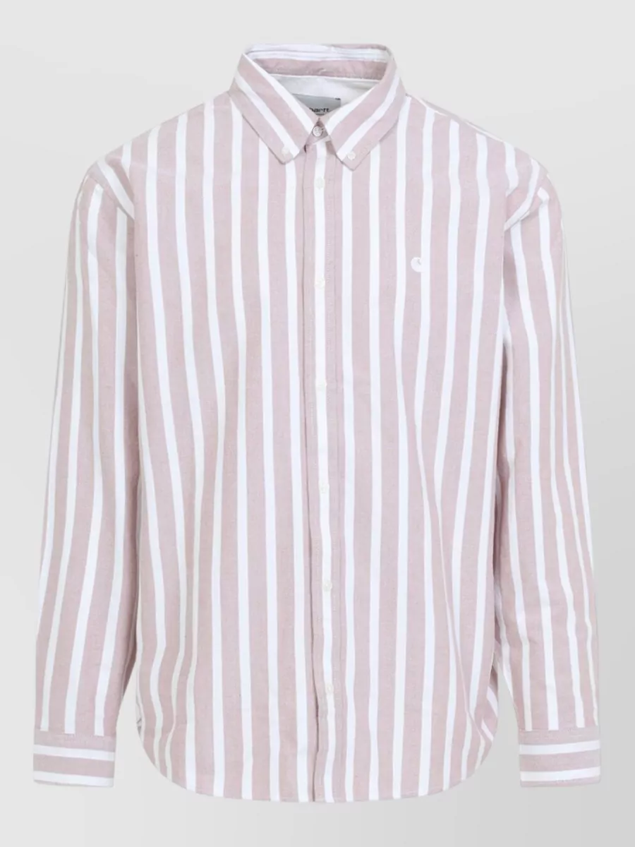 Carhartt Wip Deven Striped Long Sleeve Shirt Collar