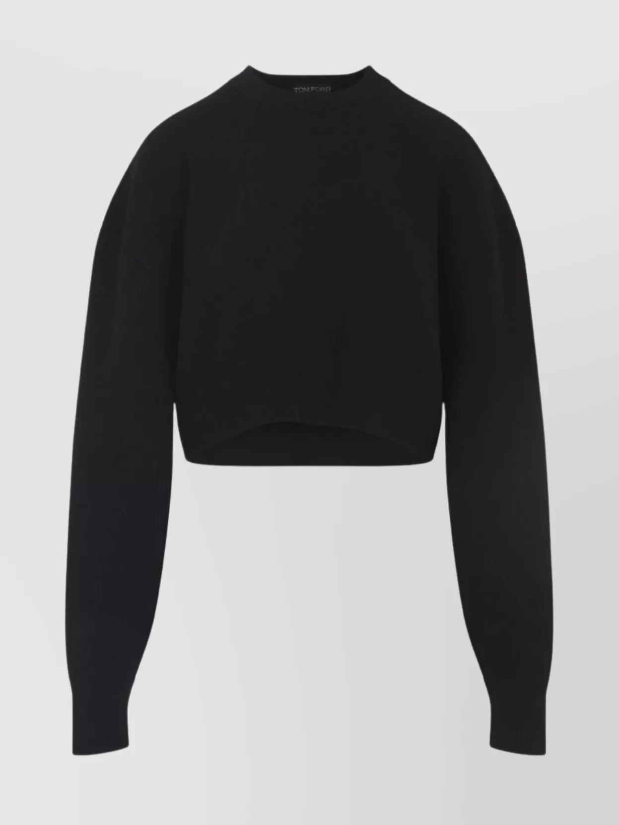 Tom Ford Knitted Sweater In Wool And Cashmere Blend In Black