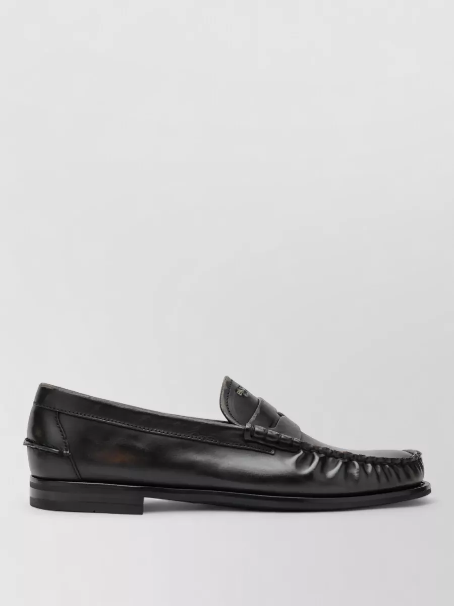 Prada leather loafers