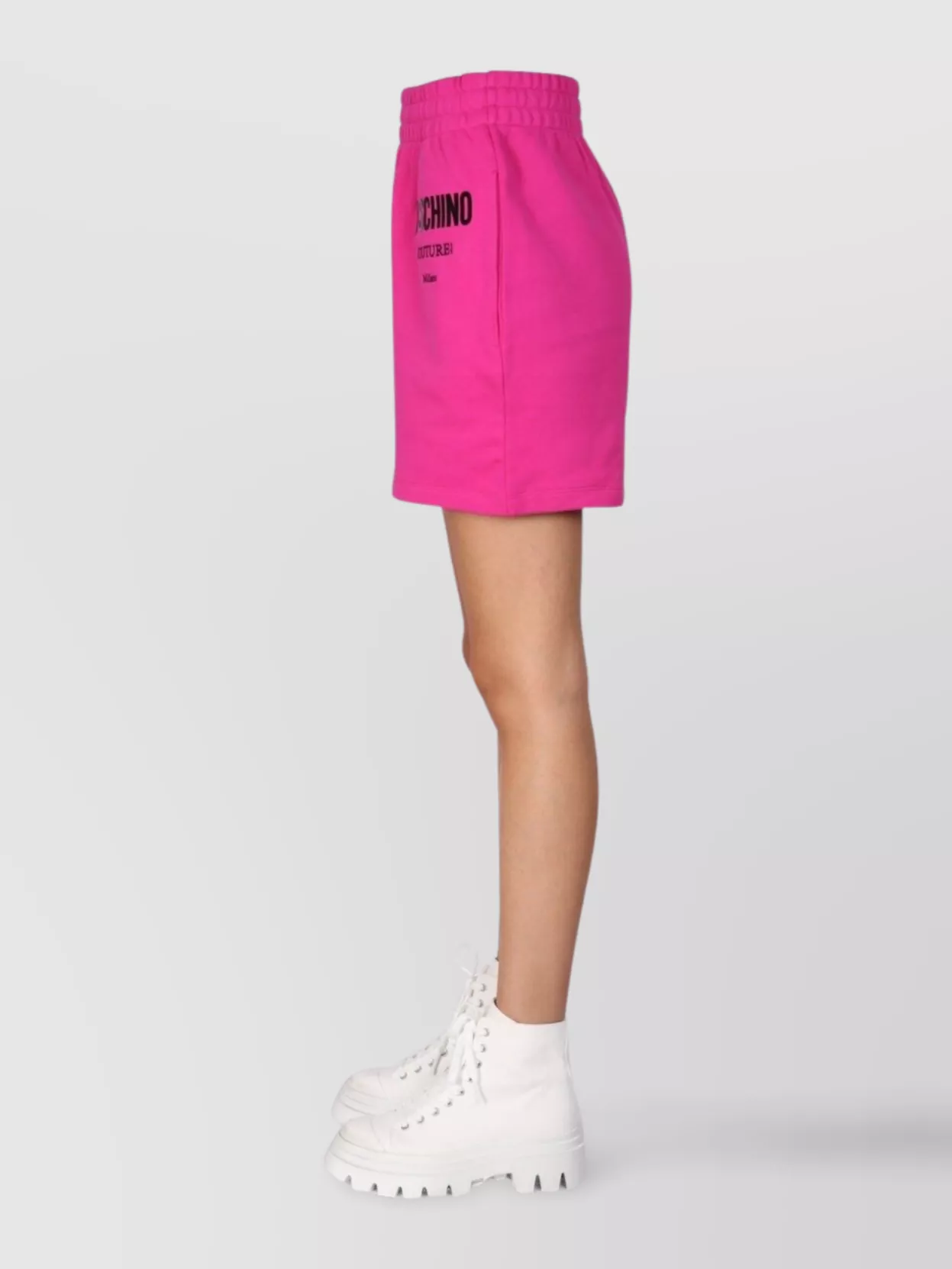 Moschino Logo Vinyl Waistband Shorts