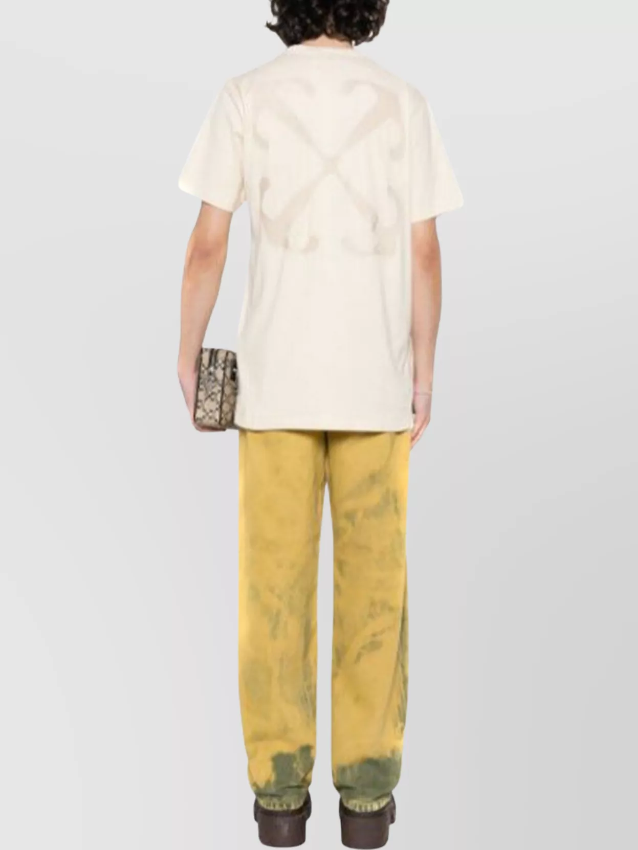 Off-White Crew Neck Soft Fabric T-Shirt