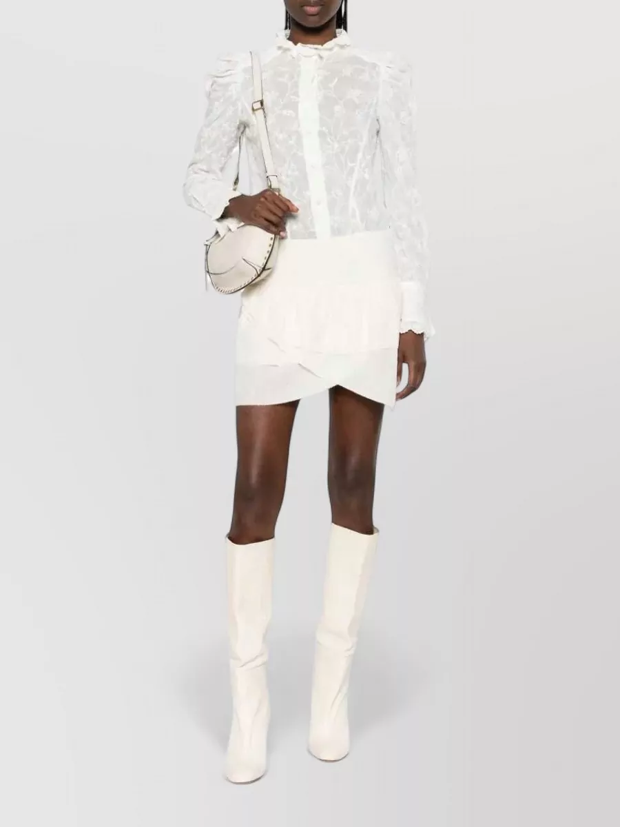 Isabel Marant Etoile Asymmetric Ruffled Midi Skirt