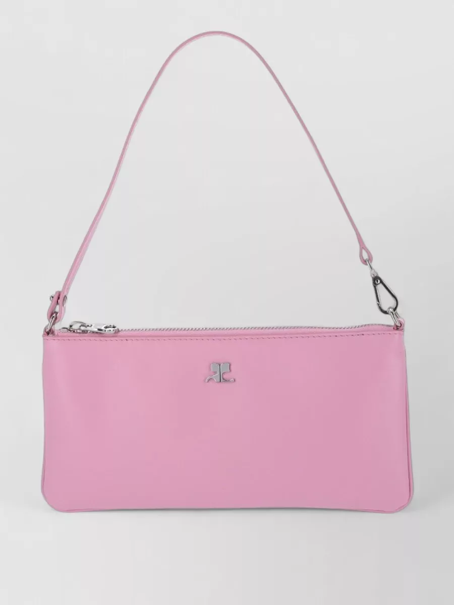 Courrèges Rectangular Clutch Bag Detachable And Wrist Strap