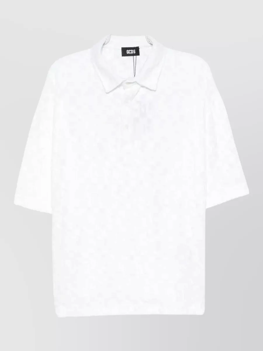 Gcds Jacquard Logo Terry Polo Shirt