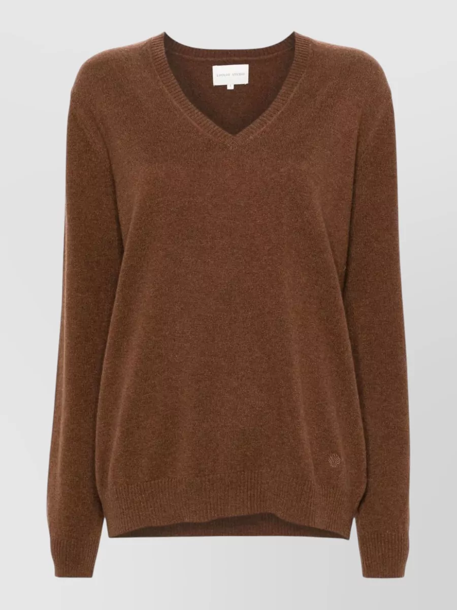 Loulou Studio Cashmere V-Neck Sweatshirt