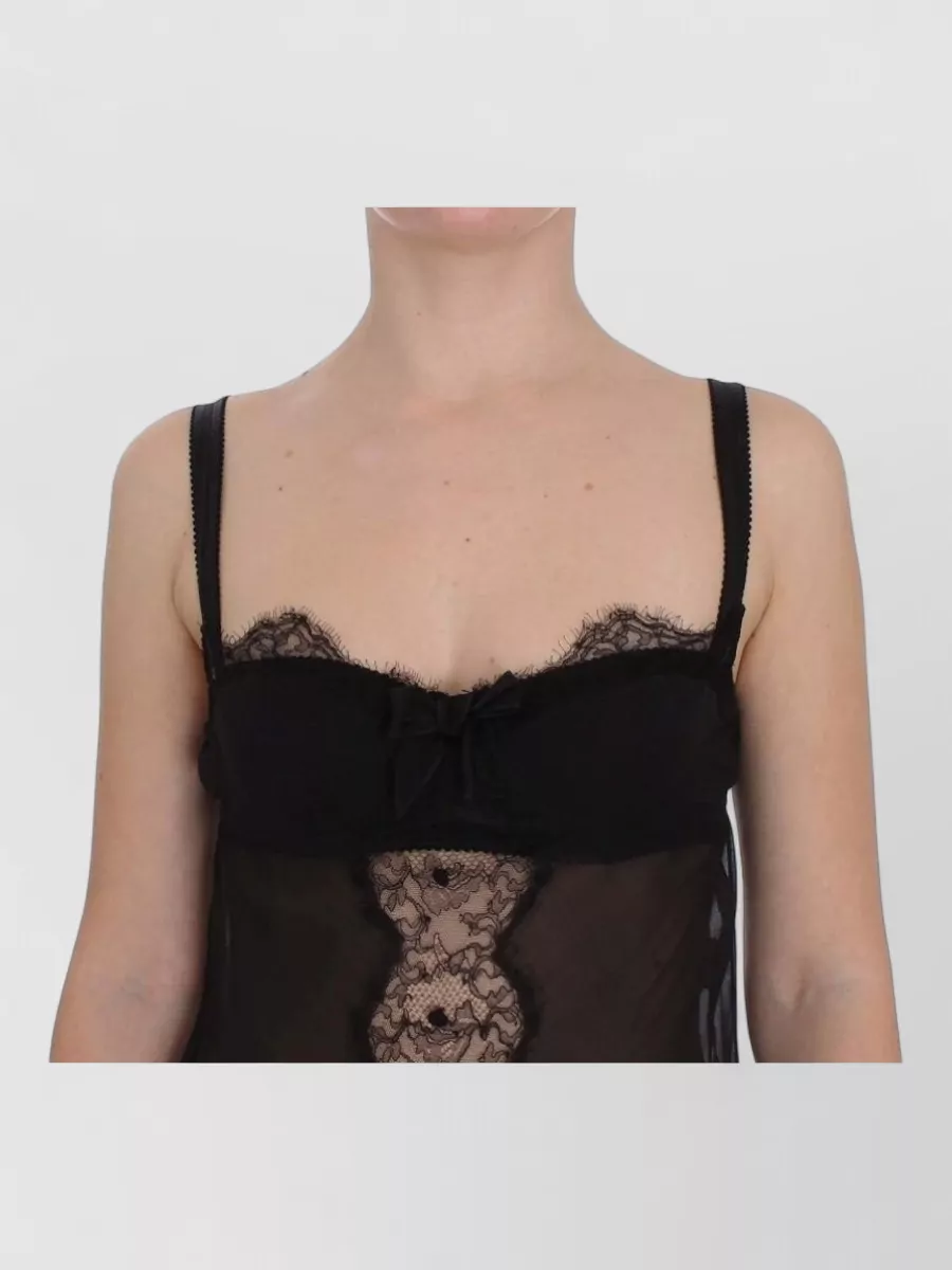 Dolce&Gabbana Silk Floral Lace Top