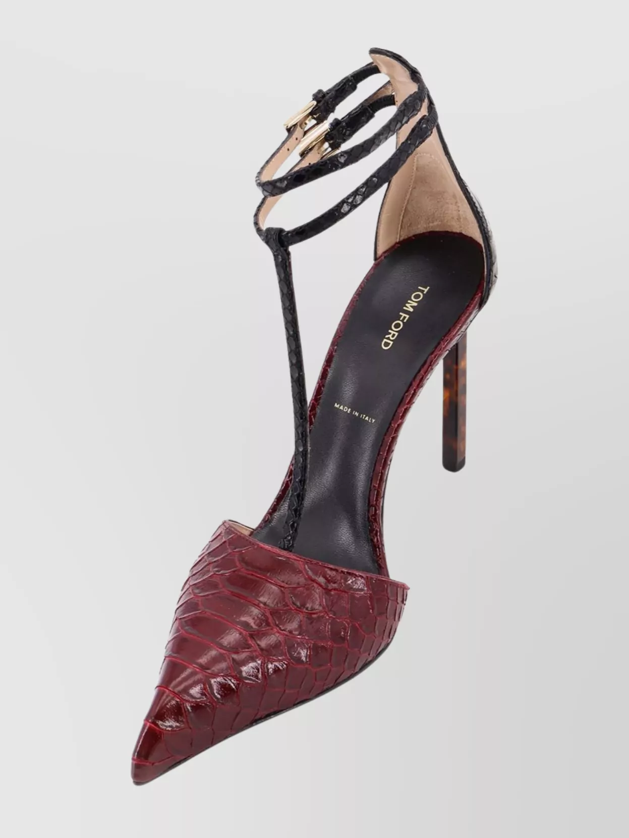 Tom Ford Stiletto Pumps Featuring Croc-Embossed Texture