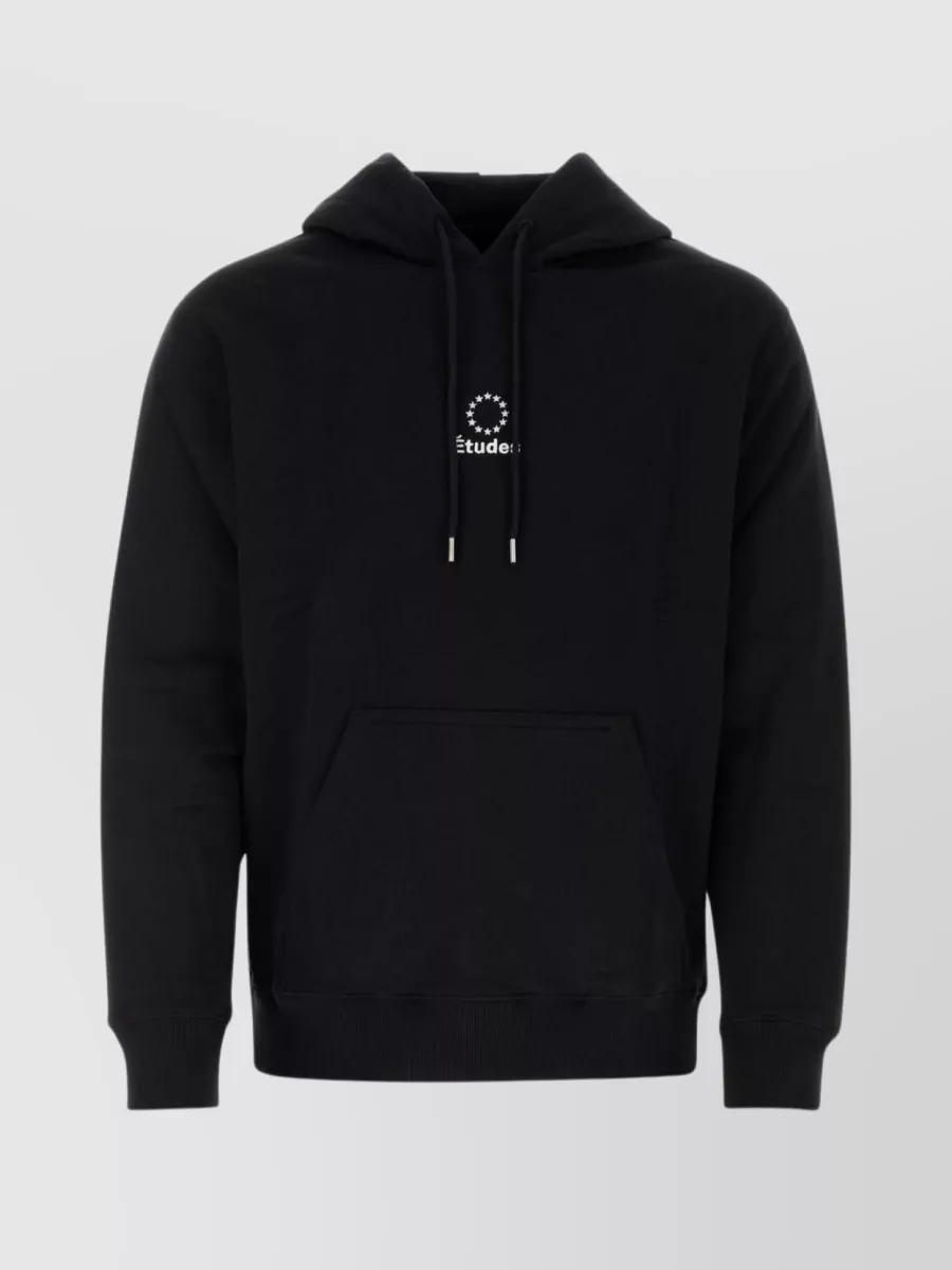 Shop Etudes Studio Organic Cotton Hooded Sweatshirt In Black