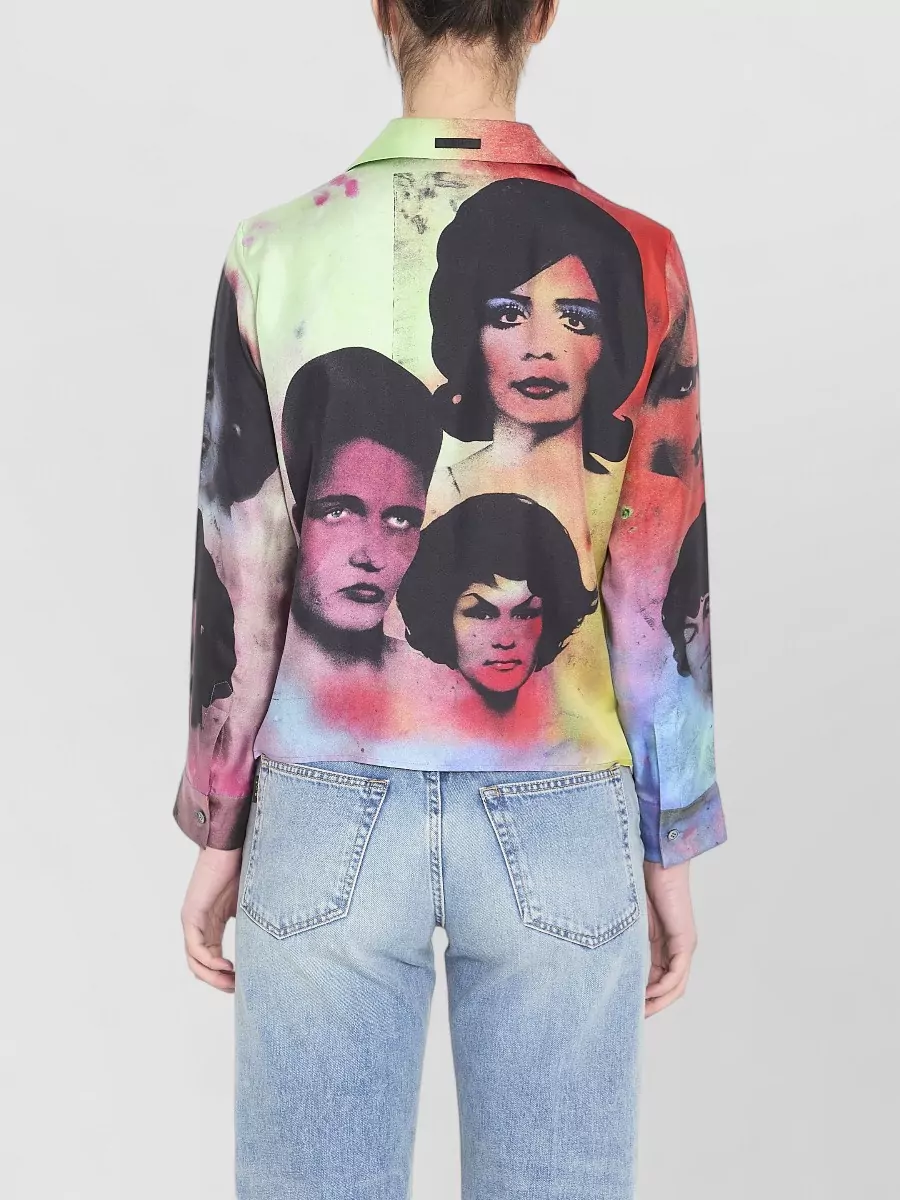 Versace Silk Shirt Cropped Regular Fit