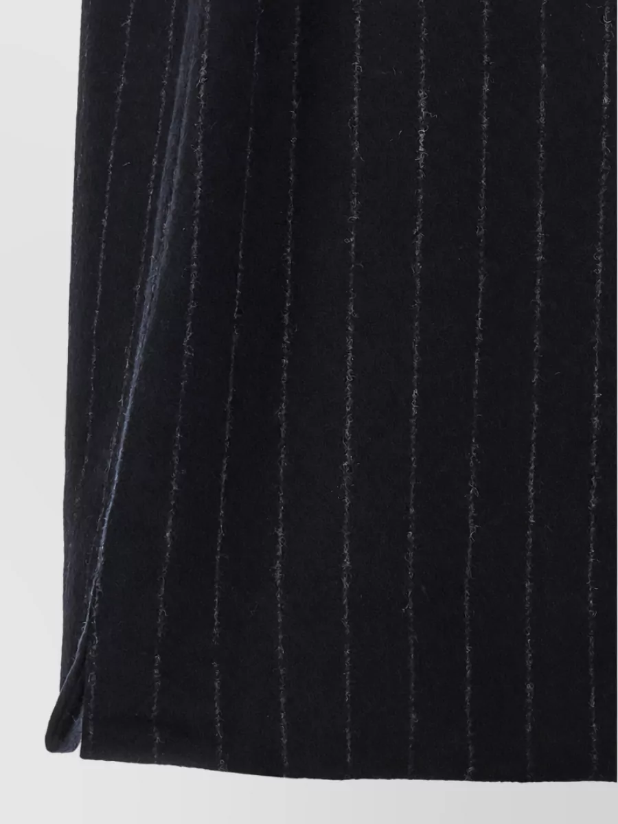 Thelatest High-Rise Pinstripe Knee-Length Wide-Leg Bermuda Shorts