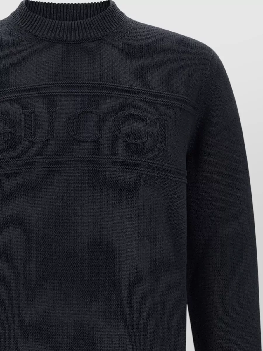 Gucci Intarsia Crew-Neck Long-Sleeve Sweater