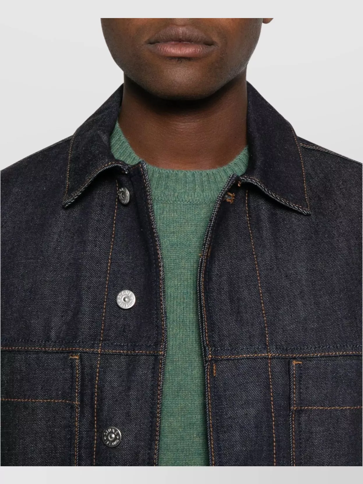 Stone Island Denim Jacket With Long Sleeves And Front Pockets