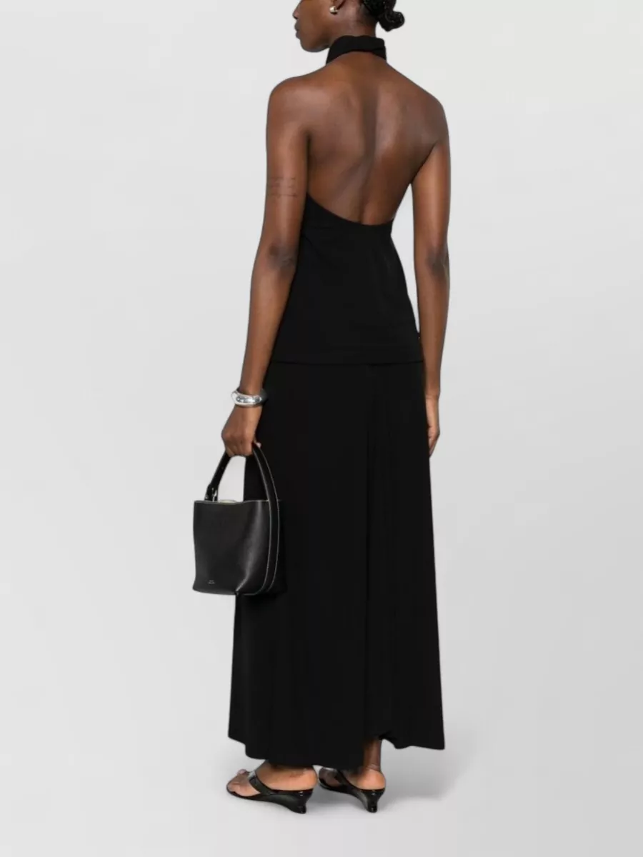 Totême Jersey Twisted Halterneck Sleeveless Maxi Dress