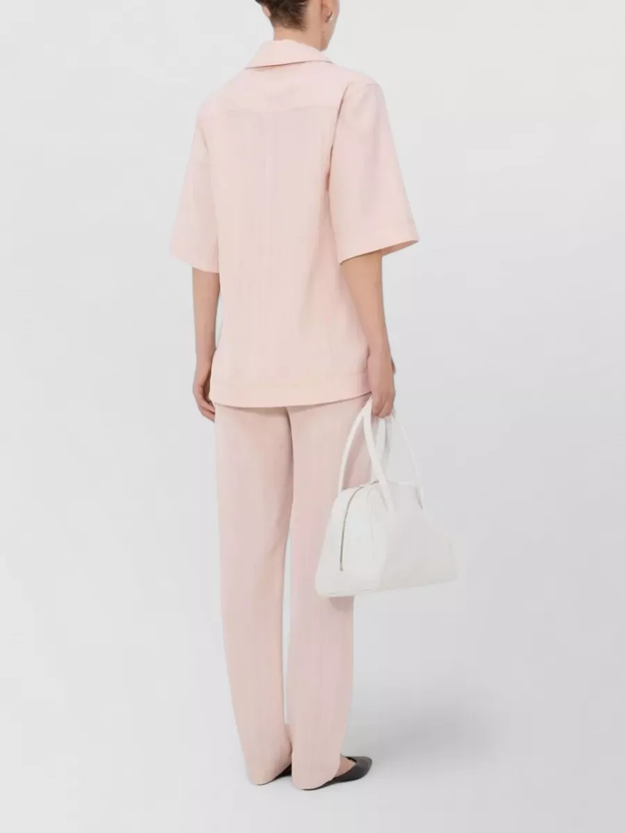 Loulou Studio Ermo Relaxed Textured Polo Shirt