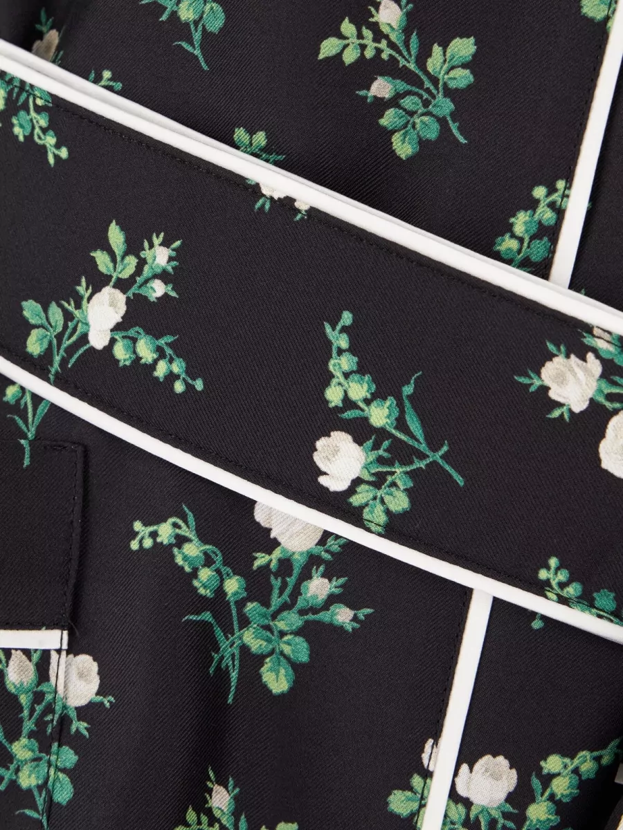 Dolce&Gabbana Silk Printed Long-Sleeve Shirt