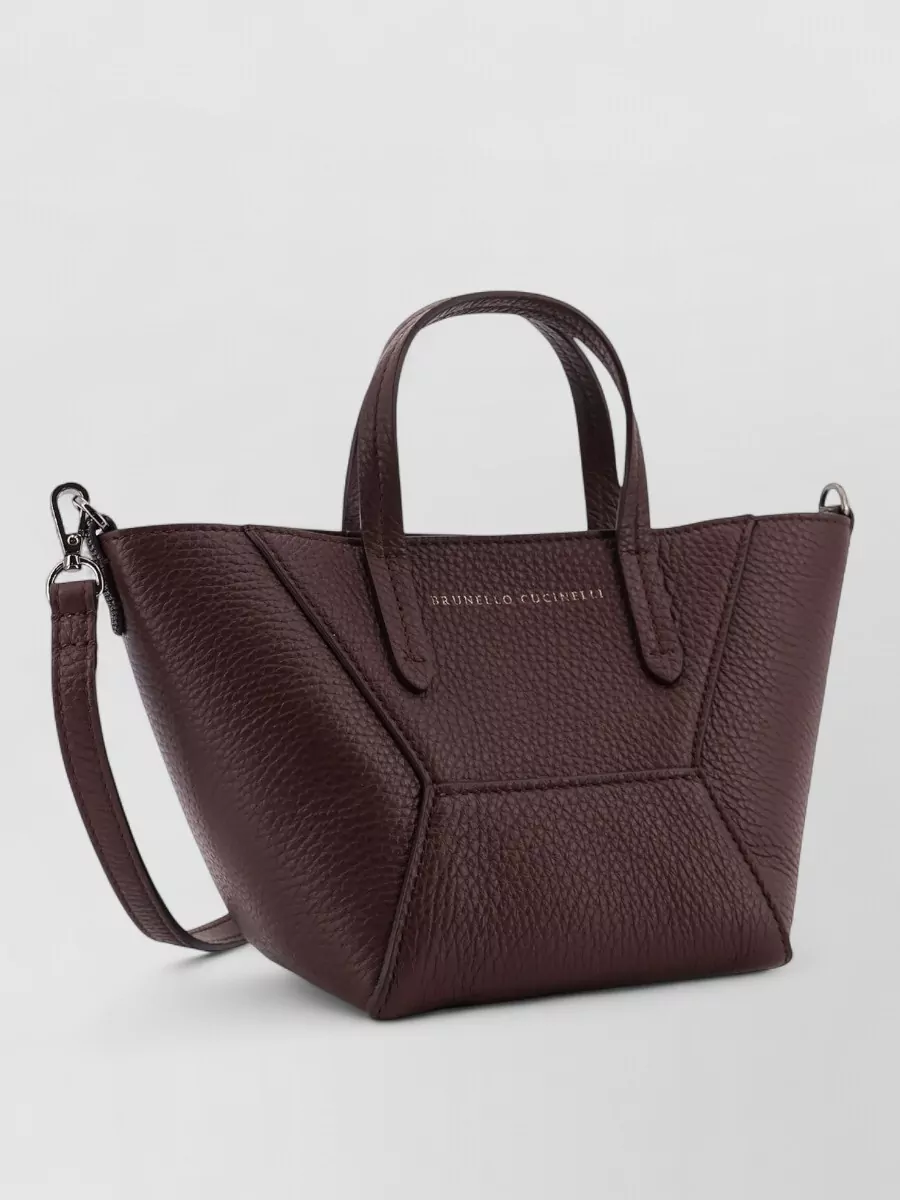 Brunello Cucinelli Bc Duo Leather Shoulder Crossbody Bag