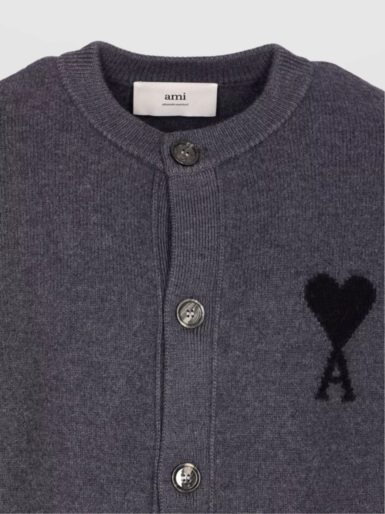 Ami Paris Long Sleeve Cardigan Frontal Pockets
