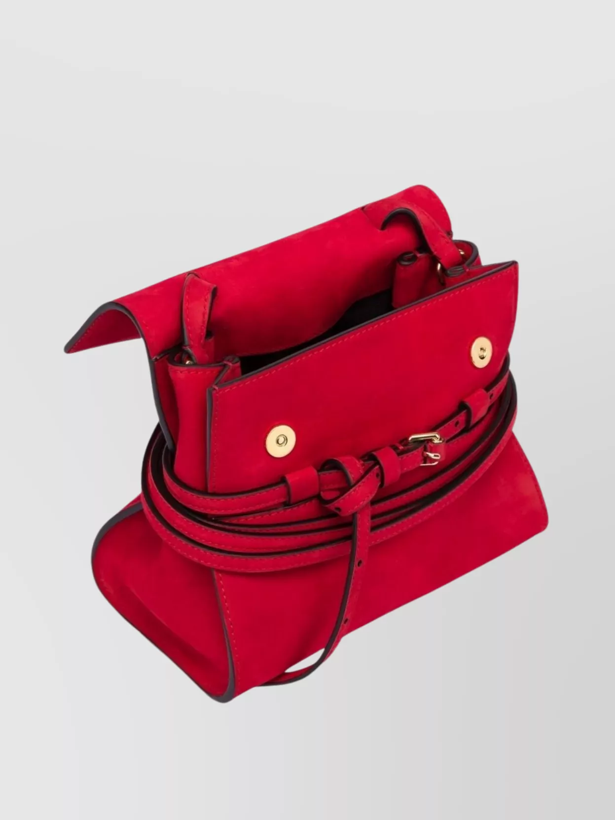 Moschino Suede Top Handle Shoulder Bag