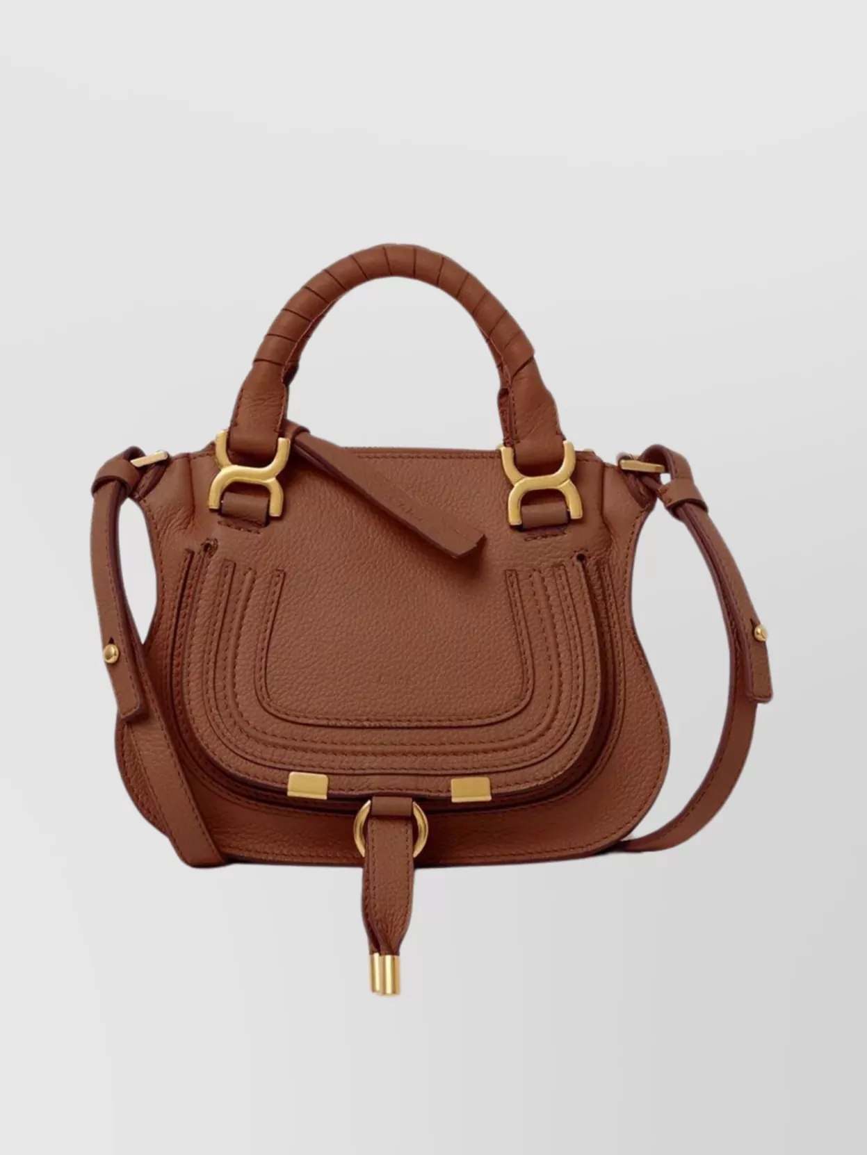 Shop Chloé Versatile Leather Mini Bag In Brown