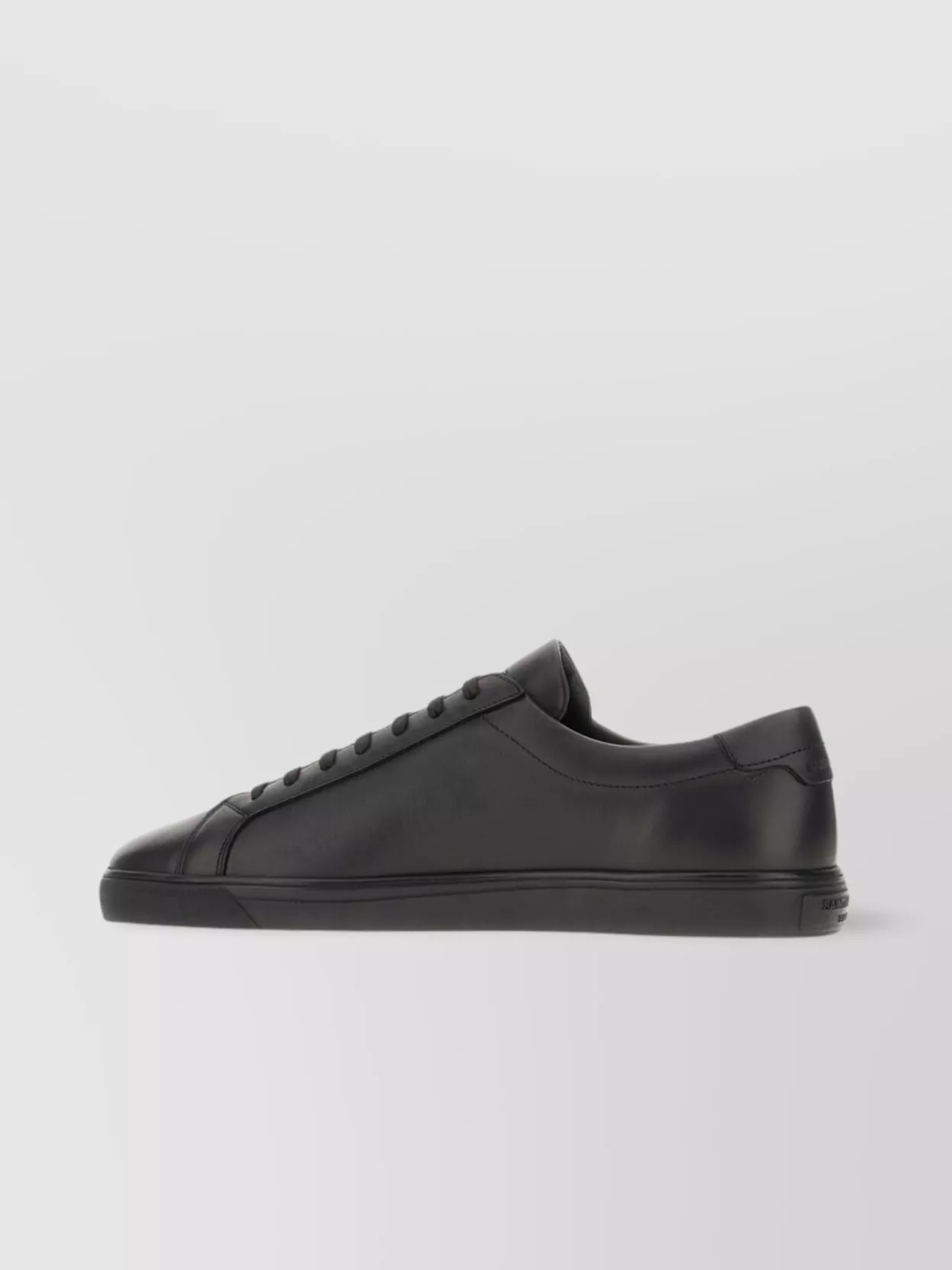 SAINT LAURENT ANDY LEATHER LOW-TOP ROUND TOE SNEAKERS