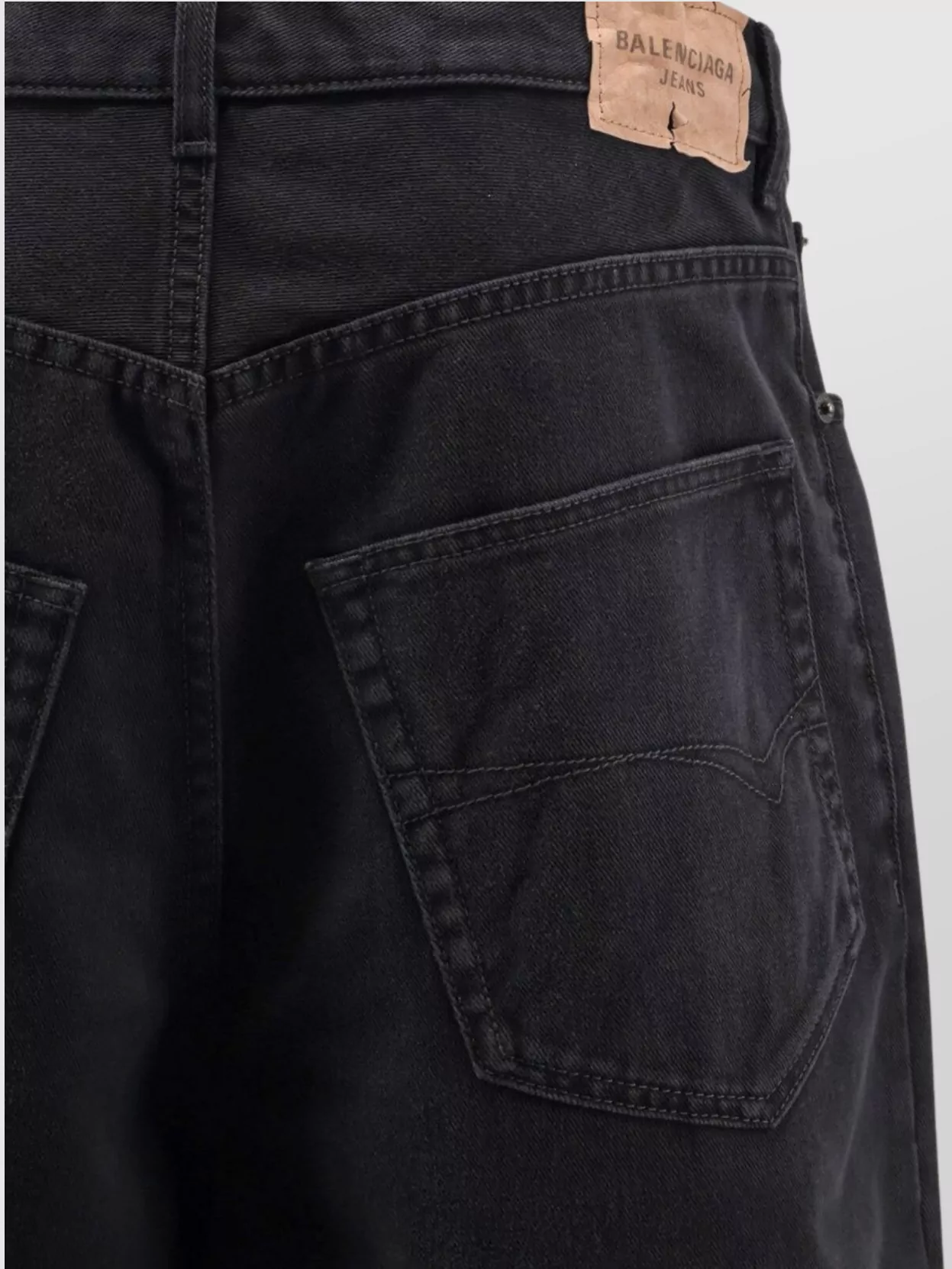 Balenciaga Wide Leg Denim Trousers