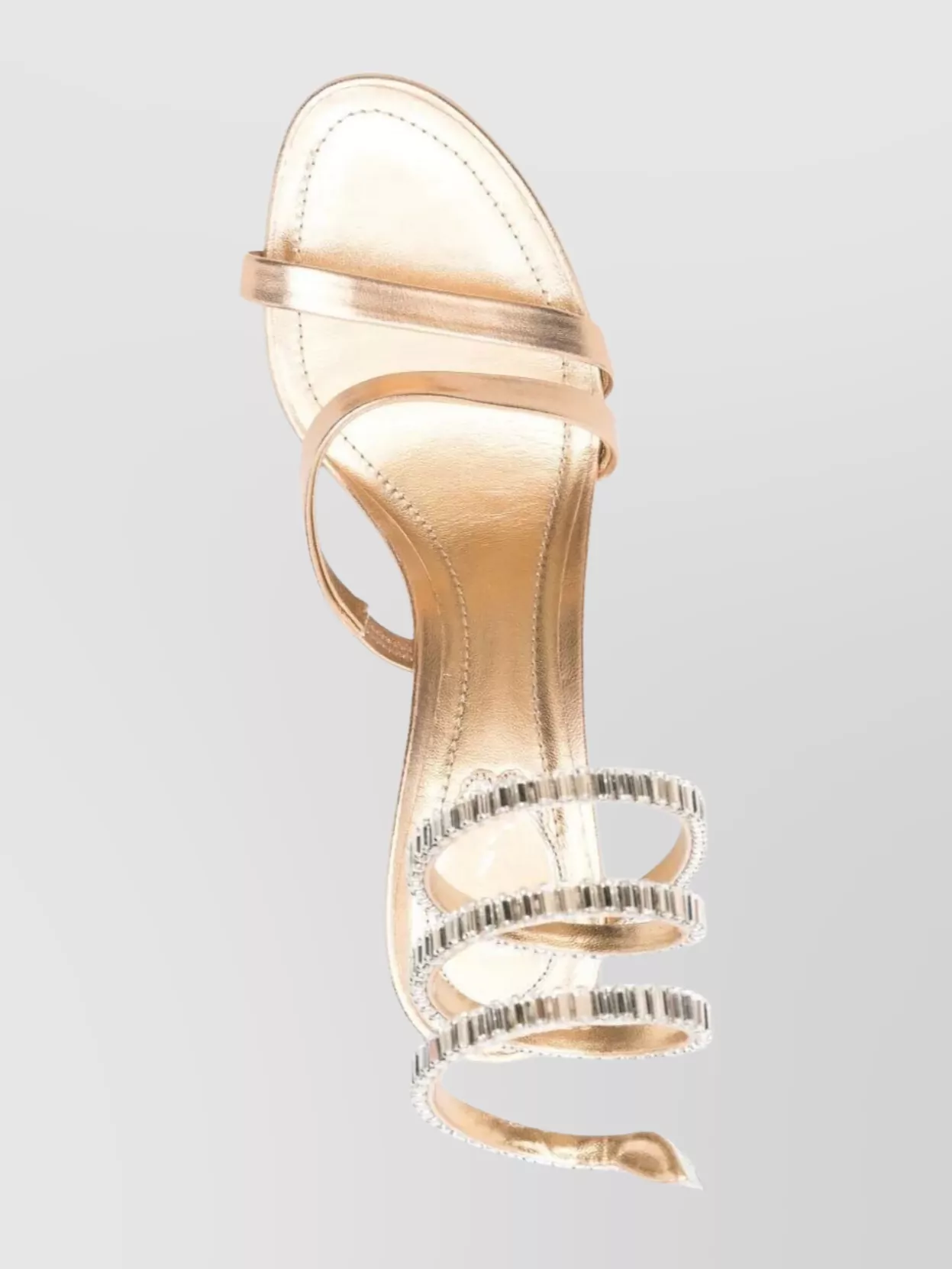 Rene Caovilla Crystal Strap Sandals Spiral Design