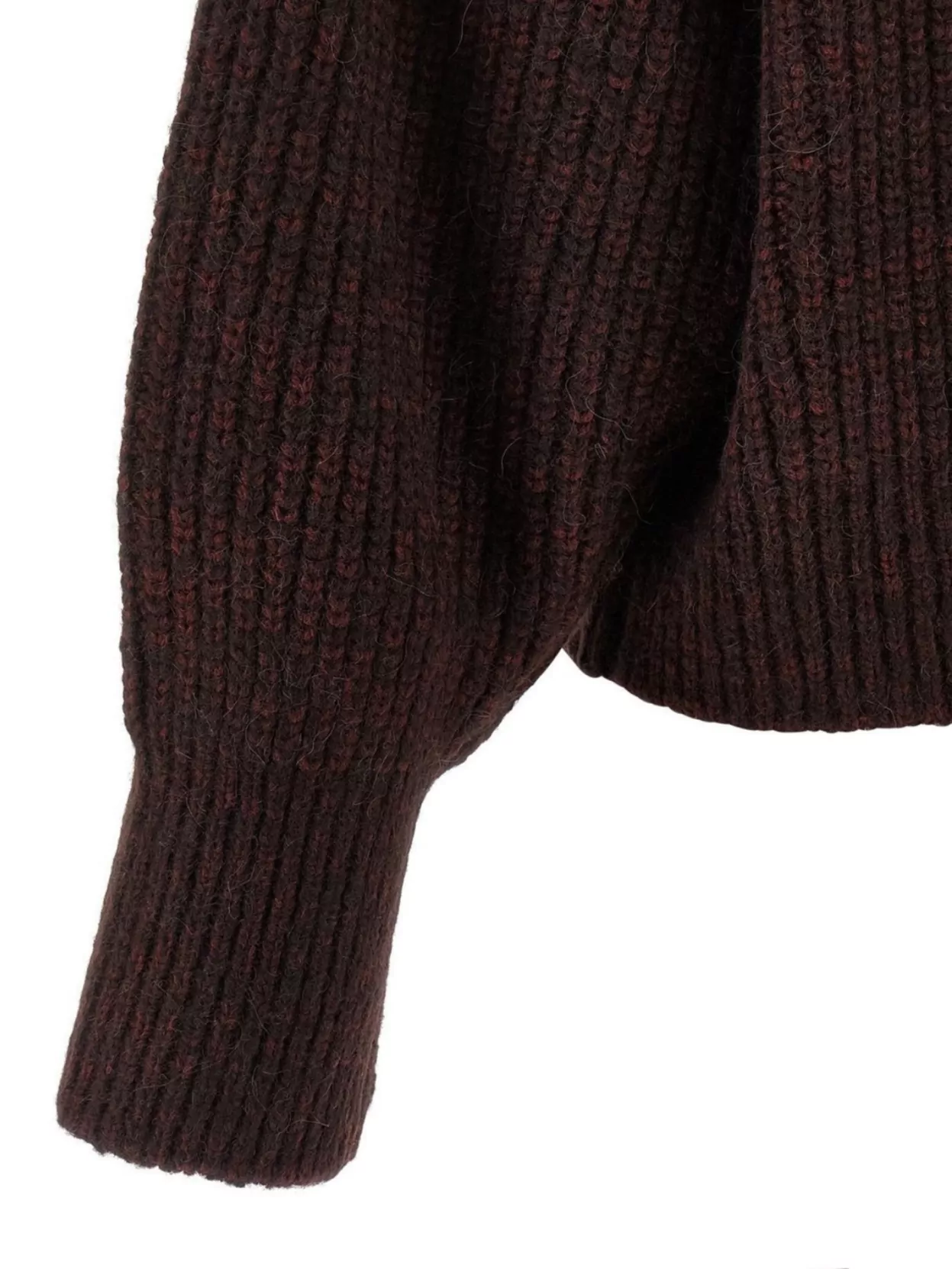 Dries Van Noten High Neck Long Sleeve Knit Sweater In Brown