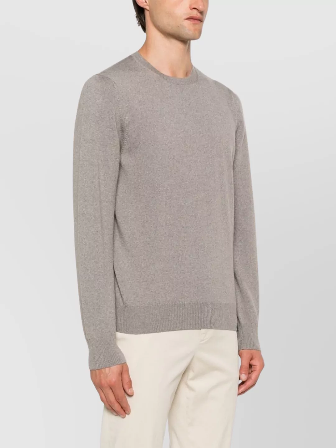Fay Fine Knit Crewneck Wool Sweater
