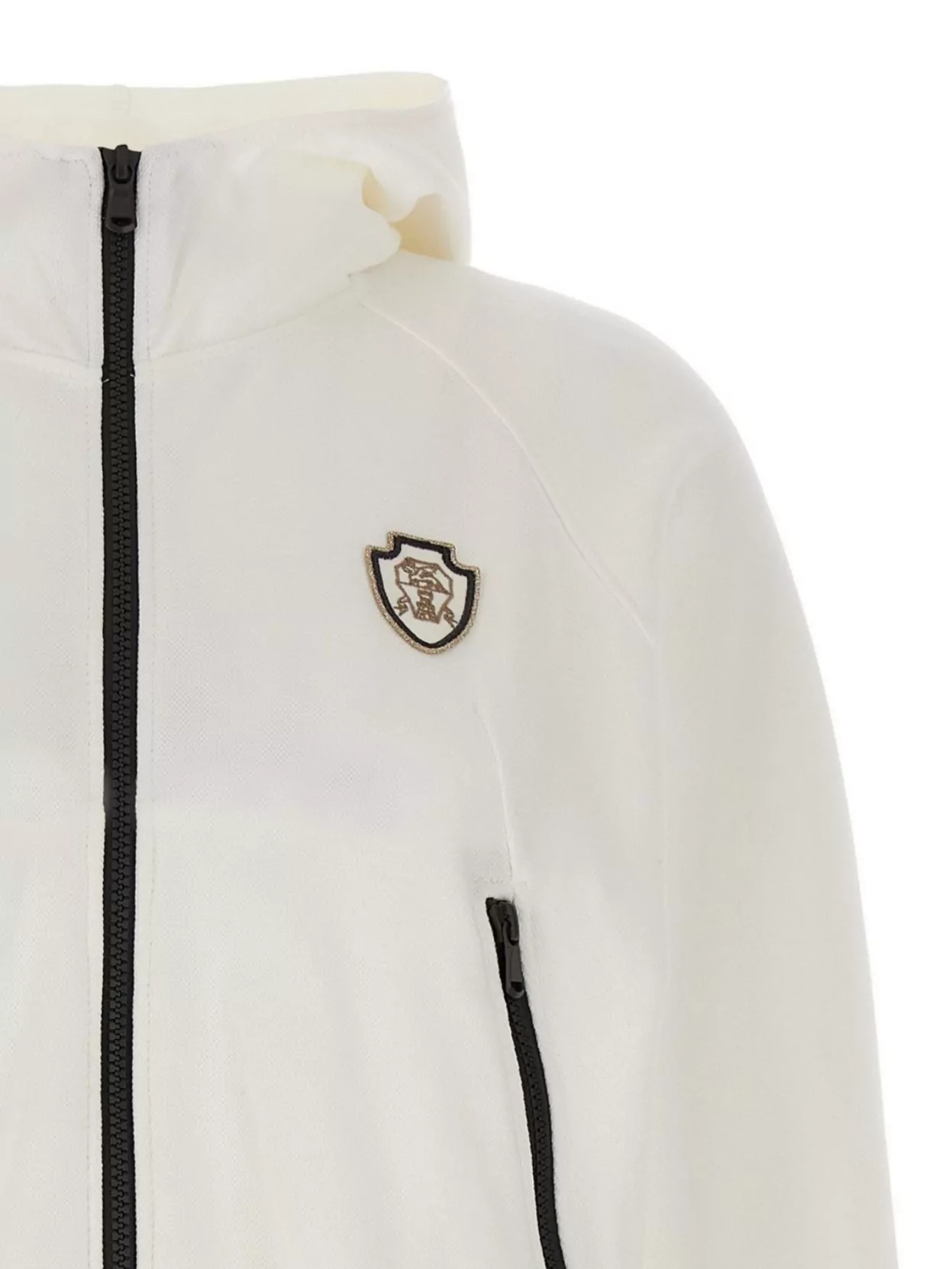 Brunello Cucinelli Hooded Sweatshirt With Ribbed Cuffs And Side Zip Pockets