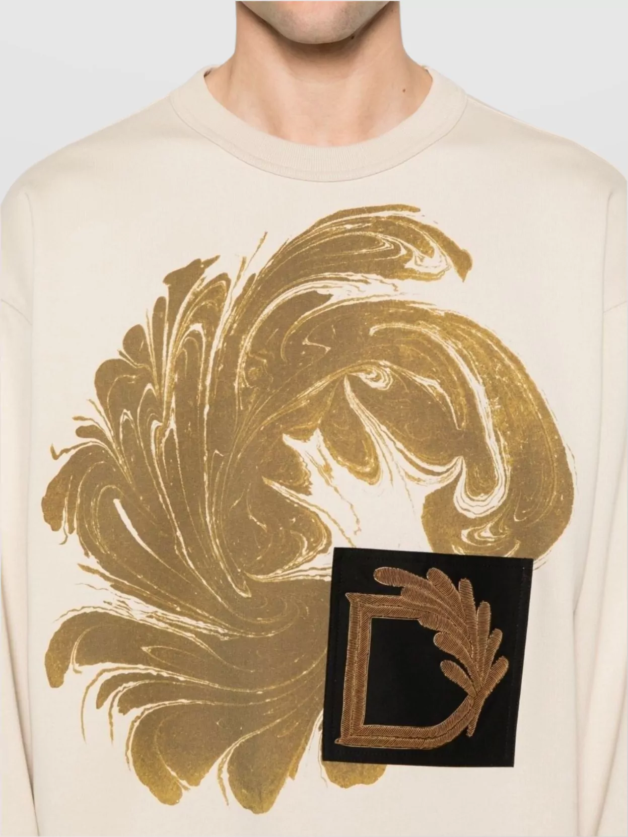 Dries Van Noten Crew Neck Graphic Print Sweater
