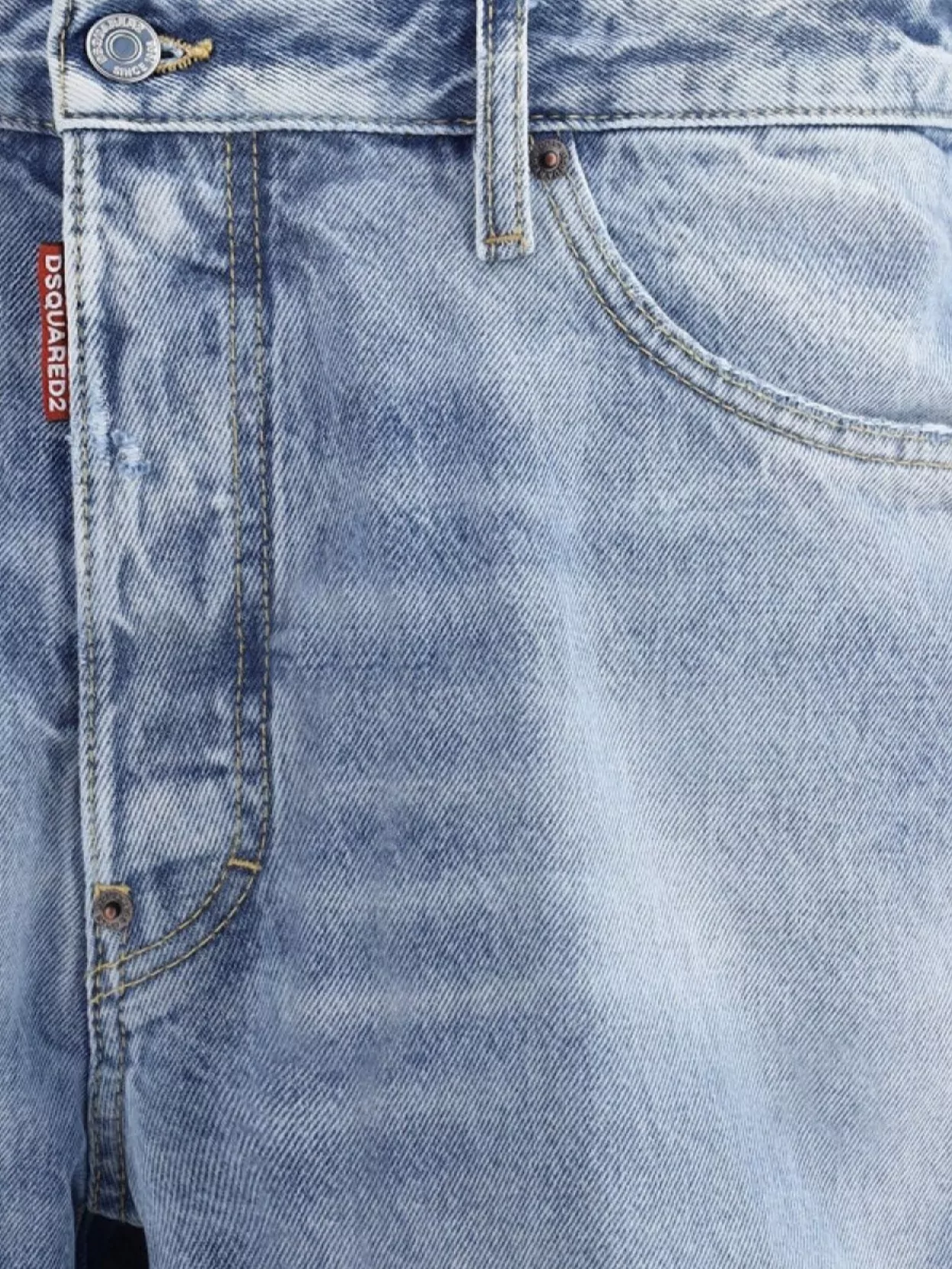 Dsquared2 Denim Shorts With Belt Loops