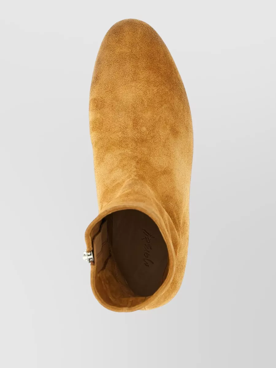 Marsell Granblocco Suede Ankle Boots Block Heel