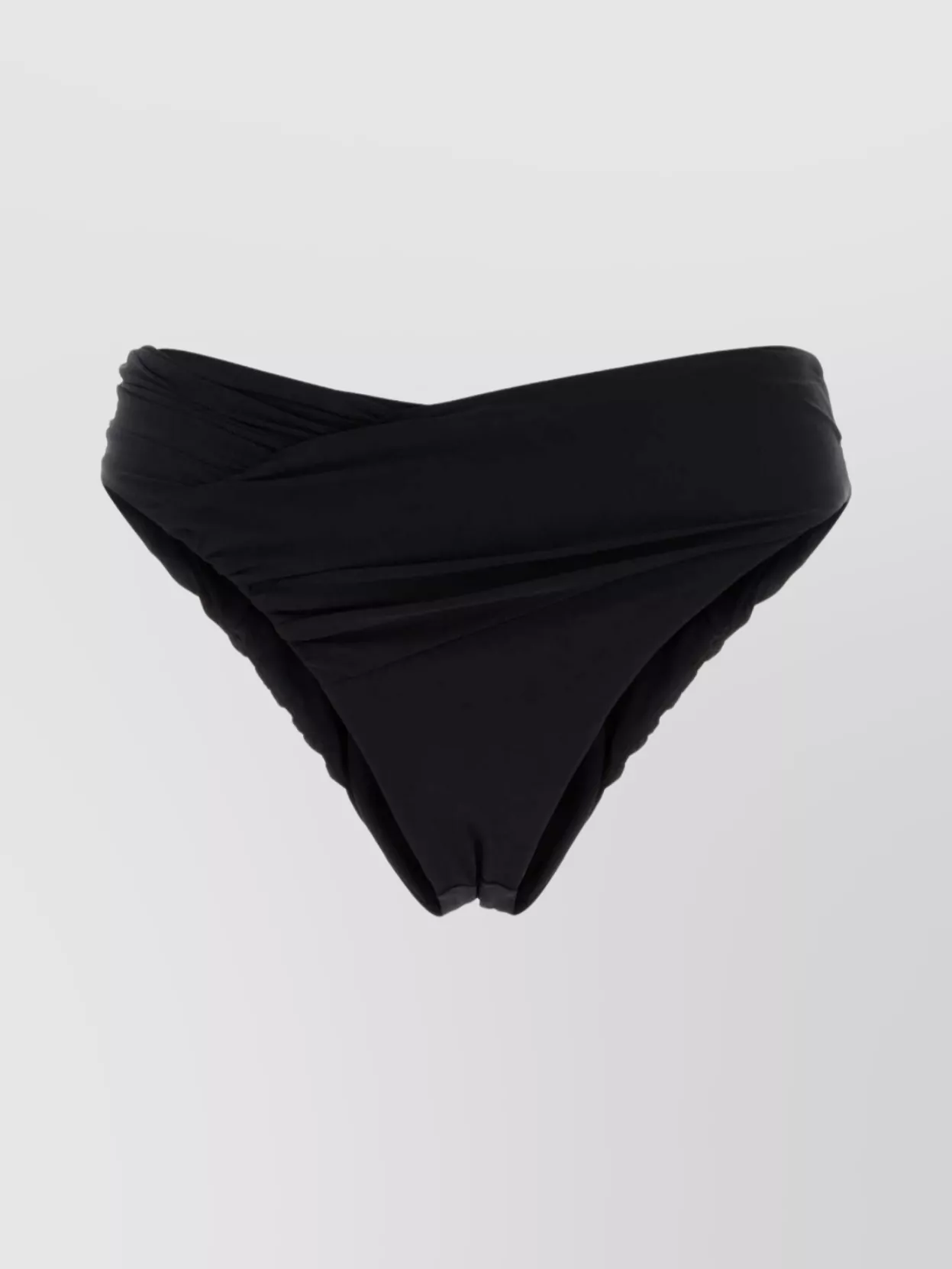 Magda Butrym High-waisted Bikini Bottom Ruched Detailing In Black