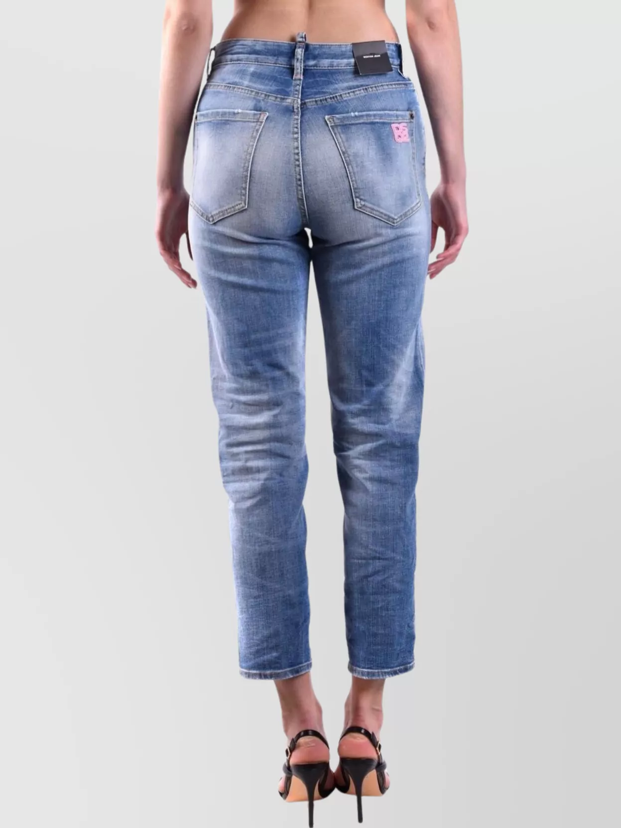 Dsquared2 Distressed Faded Five-Pocket Belted Jeans
