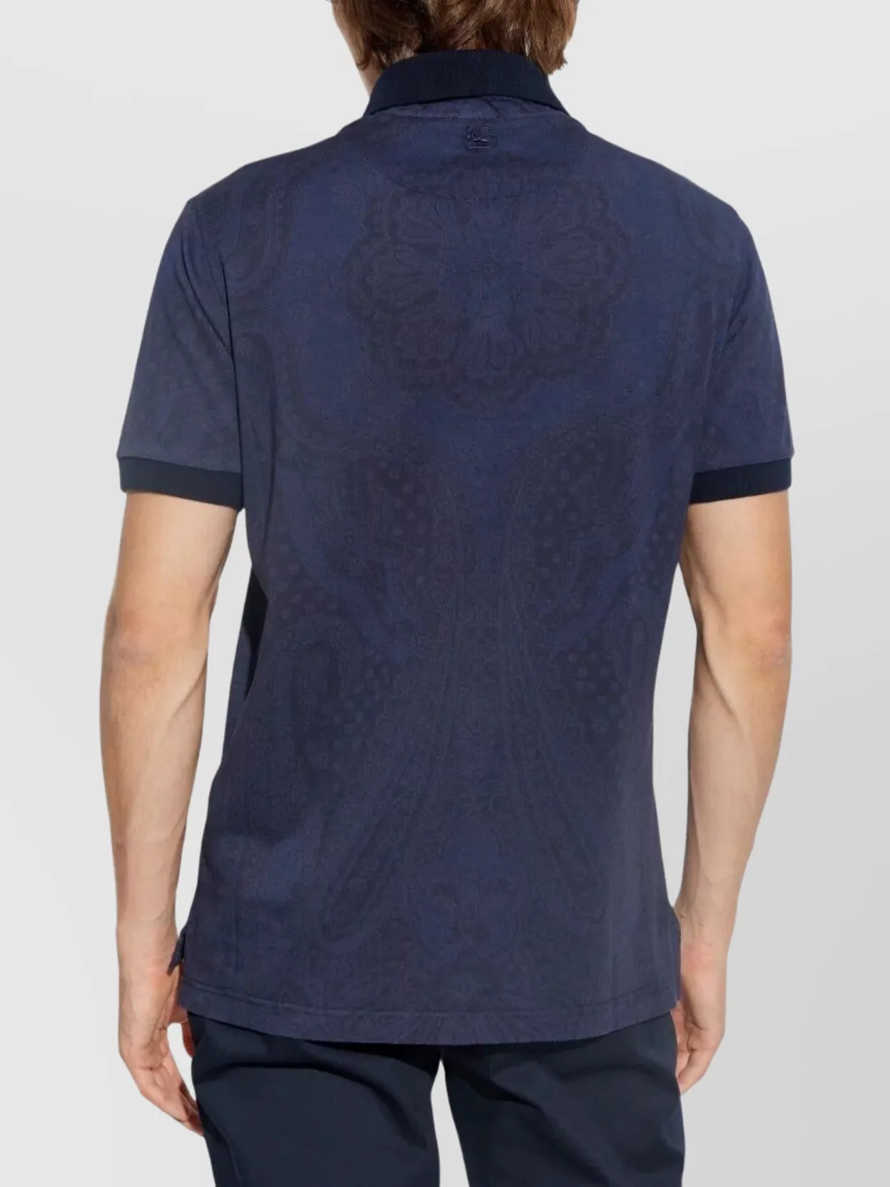 Etro Roma Paisley Print Cotton Polo Shirt