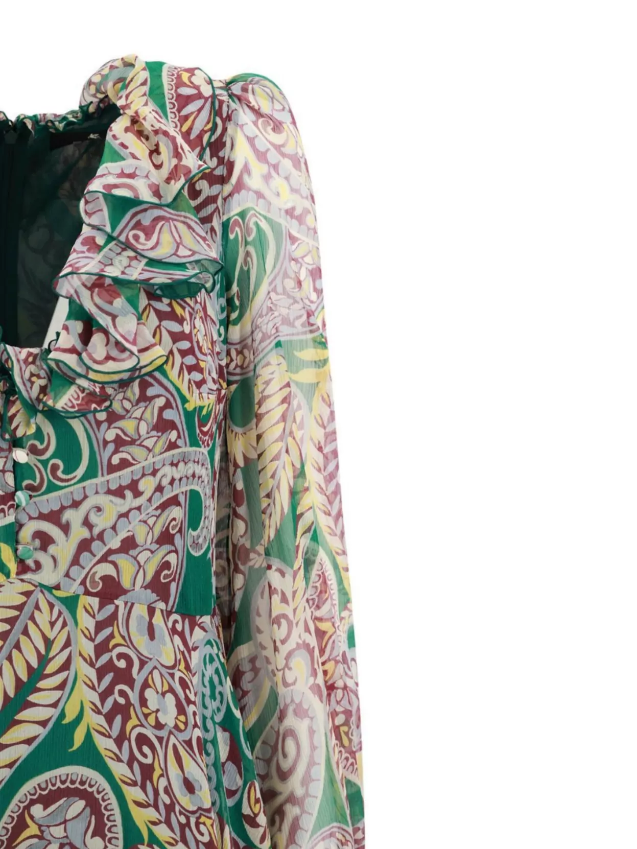 Etro Flowing Silk Dress Paisley Design