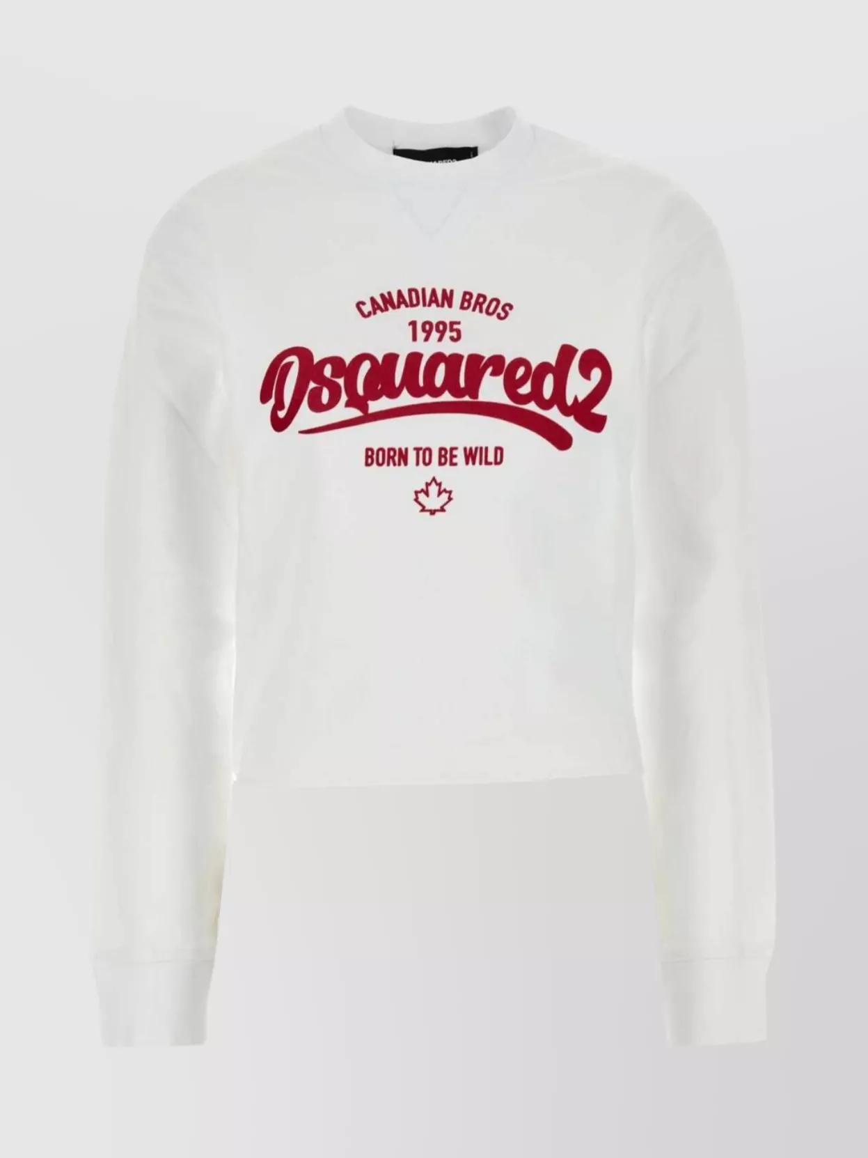 Dsquared2 Cotton Crew Neck Sweatshirt With Graphic Print In White